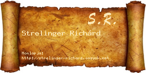 Strelinger Richárd névjegykártya