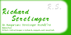 richard strelinger business card